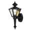 Westinghouse Fixture Wall Outdoor 100W Lantern, Matte Black Steel Clear Glass Panels 6698300 - alternate 4